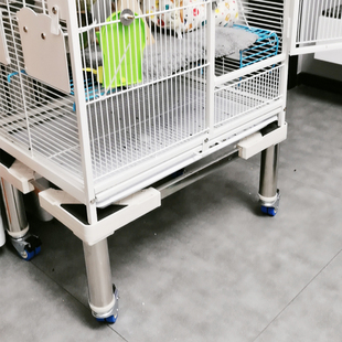 鸟笼置物架狗笼底座带轮子宠物笼可移动底架子 加高支架 增高托架