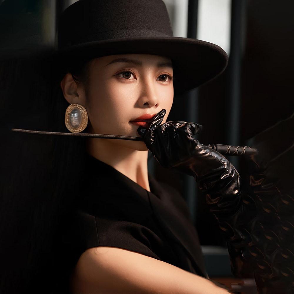 春秋冬季男女同款毛呢平顶平檐礼帽欧美英伦复古经典宽檐圆形帽子