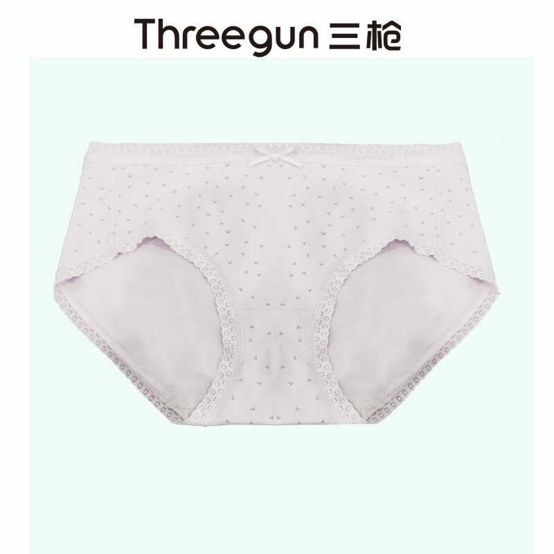 三枪内裤弹力棉印花中腰三角裤透气舒适甜美简约柔软透气女生内裤