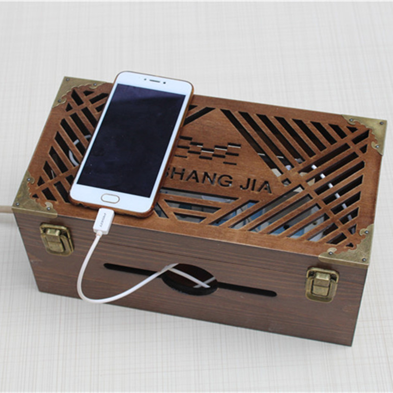 松木镂空插板盒插座盒卧室盒子