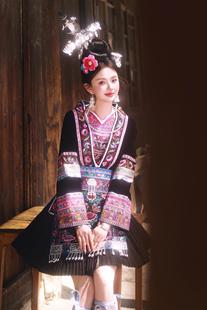 侗族服装广西壮族少数民族贵州刺绣苗疆少女重工舞台演出服新款