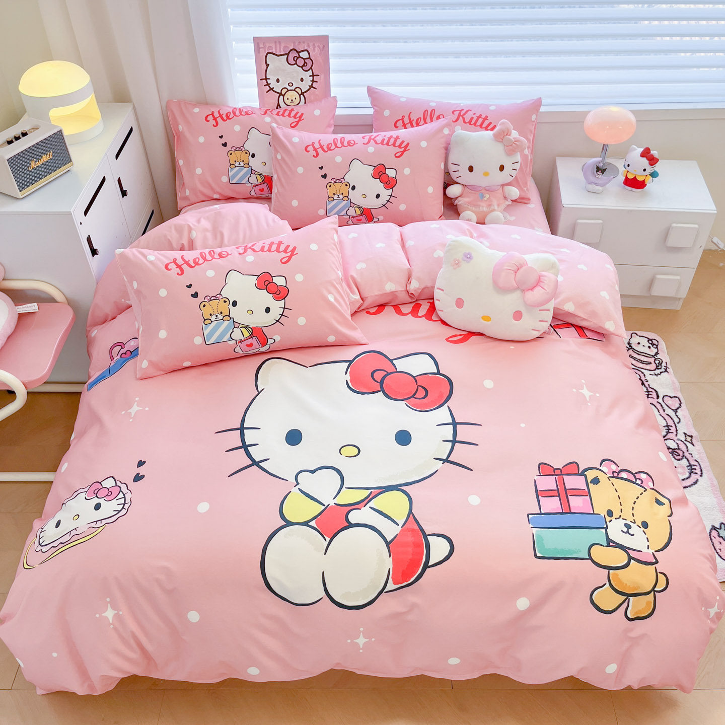 可定制美乐蒂hellokitty猫玉桂狗库洛米床单床笠被套四件套三件套