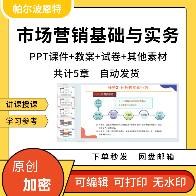 市场营销基础与实务PPT课件教案试卷题讲课备课详案