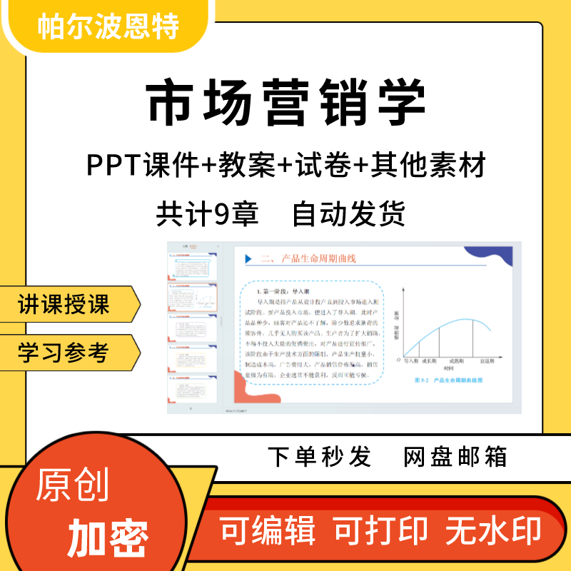 市场营销学PPT课件教案试卷题讲课备课详案观念环境