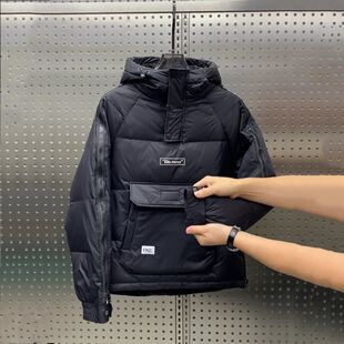冬季新款韩版加厚羽绒棉服男士连帽短款情侣休闲套头工装拉链外套