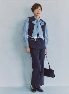 Apart by无袖背心马甲和微喇叭长裤