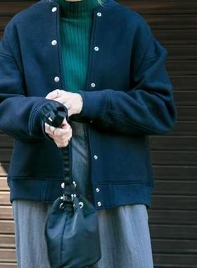 优R旗下 DOORS日单新款 70羊毛大衣减龄学院感羊毛棒球服呢子外套