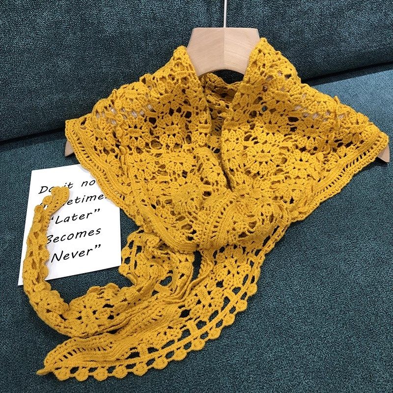 纯棉镂空黄色三角巾文艺女叠穿遮屁帘配牛仔裙子腰封护颈领巾头巾,服饰配件/皮带/帽子/围巾,围巾/丝巾/披肩,淘宝优惠券,粉丝福利购,淘宝优惠卷