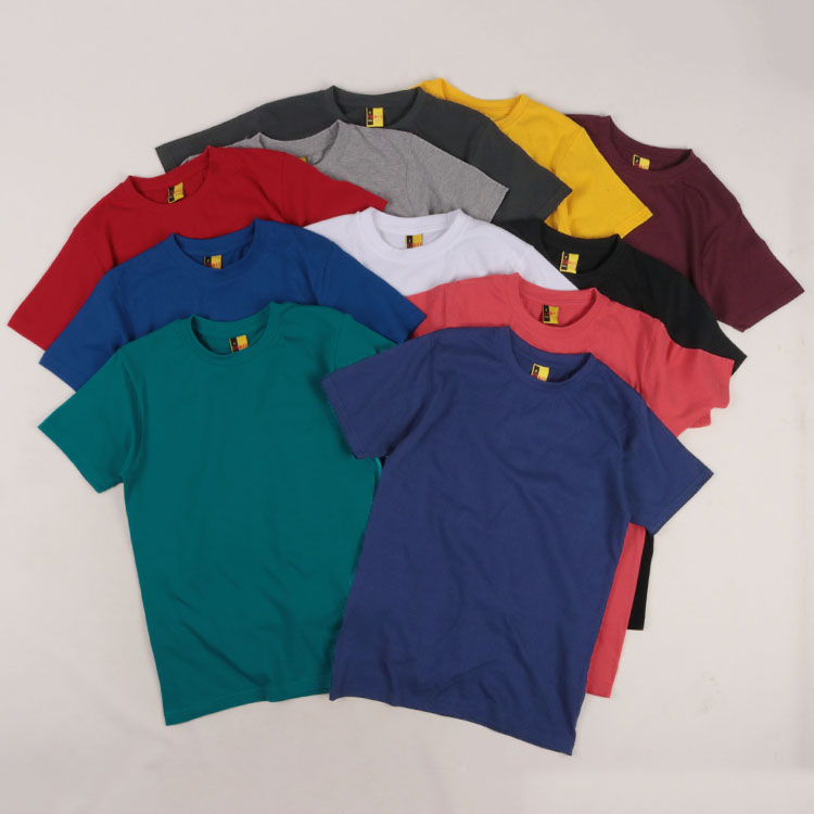 男女基础百搭款！夏季时尚纯棉舒适纯色休闲圆领大码短袖T恤男装