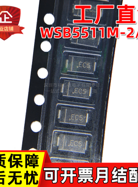 工厂直销 WSB5511M WSB5511M-2/TR 丝印EC SMA 贴片 肖特基二极管