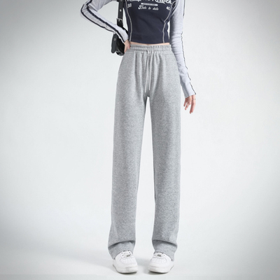 纯棉窄版阔腿裤高级感运动裤