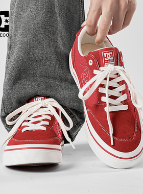 DCSHOES板鞋男款2026春季新款男鞋透气帆布鞋红色板鞋休闲鞋男