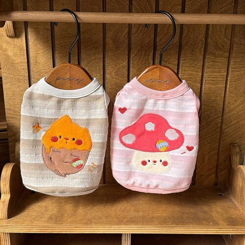 PPPIG 烤红薯蘑菇背心 小型犬博美马尔济斯西施约克夏背心吊带