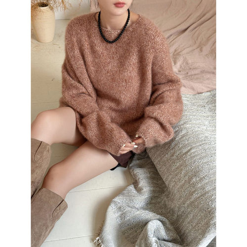秋冬慵懒风韩式羊毛女打底针织衫