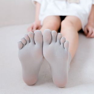 松口春夏五指袜丝袜男女通用中筒脚趾袜ins潮吸汗防臭分趾袜 薄款