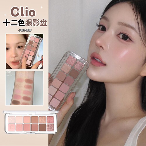 CLIO十二色哑光大地色眼影盘