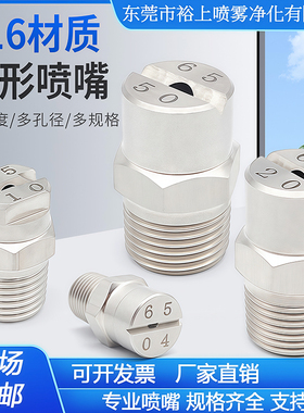 316SS不锈钢扇形喷嘴高压清洗机喷头工业雾化除尘降温加湿喷淋头