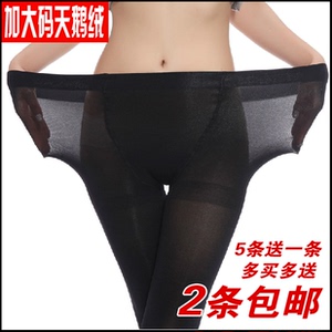 春加大码 50D打底袜80D特大码天鹅绒连裤袜 特大120D加长加大女袜