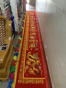 八仙彩八仙横幅凸绣门楣门彩4.9米乔迁喜庆结婚挂彩绣品