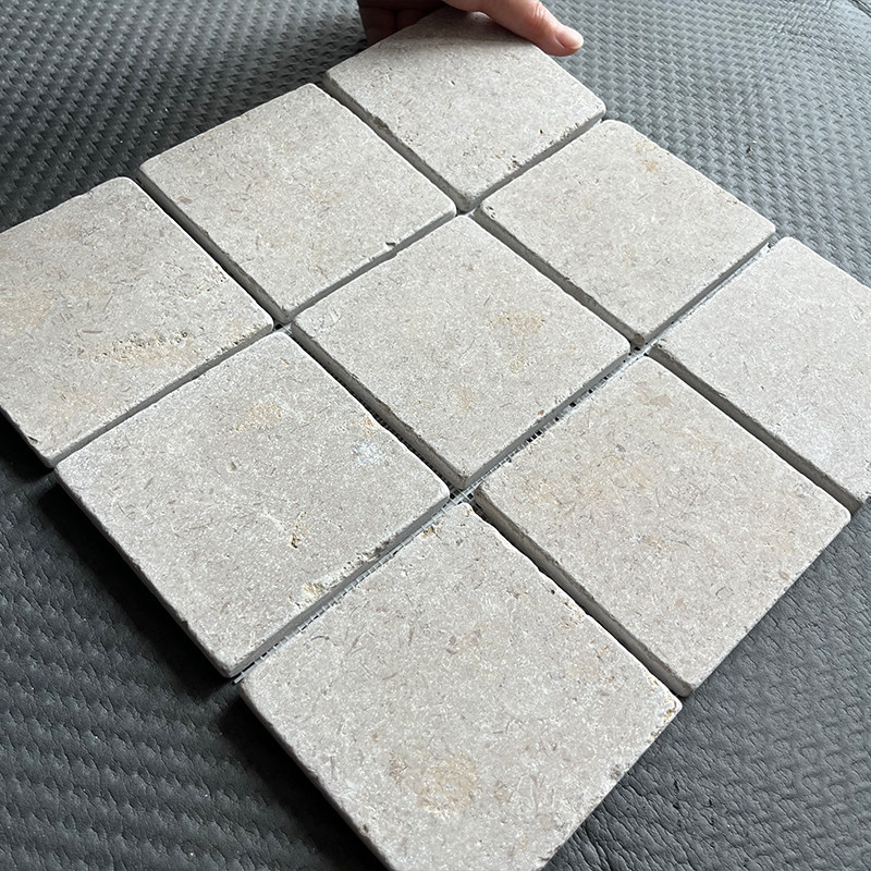 米黄色天然洞石材马赛克地砖别墅酒店民宿卫生间厨房浴室背景墙砖