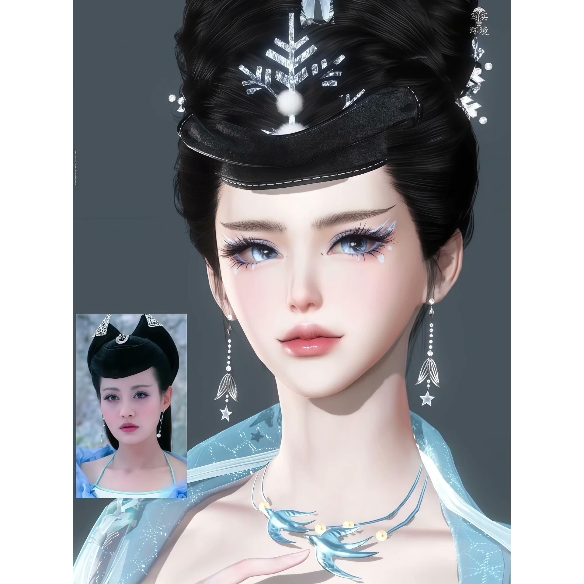 白灵 古风 逆水寒手游捏脸女通用