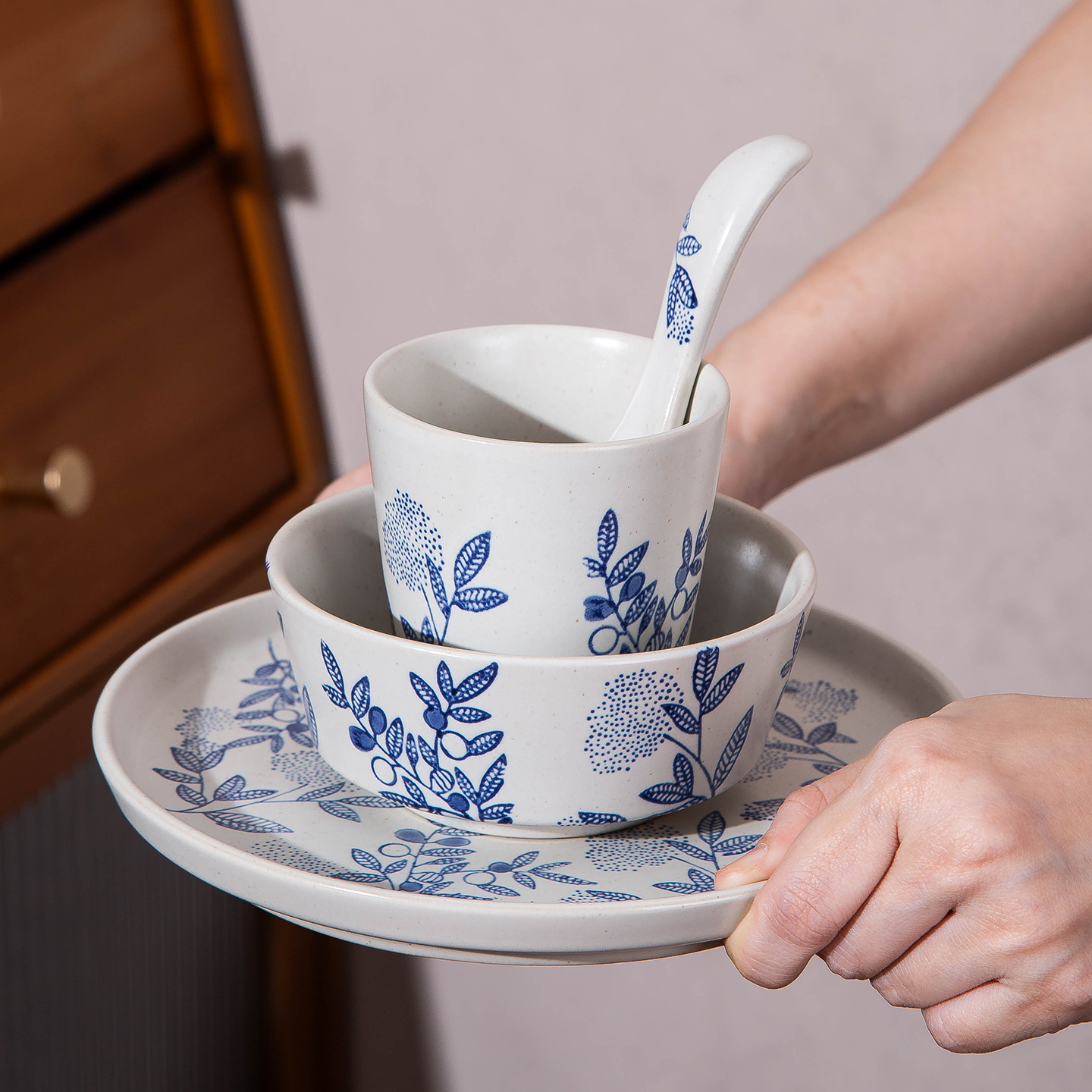 新中式摆台餐具复古创意碗勺杯骨碟自助火锅寿司餐厅商用酒店专用