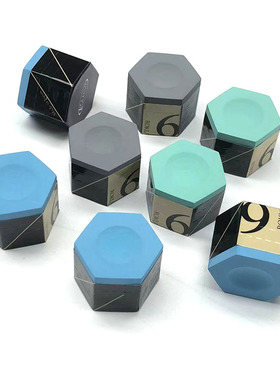 日本KAMUI卡姆巧克粉六角蓝色油性枪粉职业台球杆皮头擦粉杆头粉