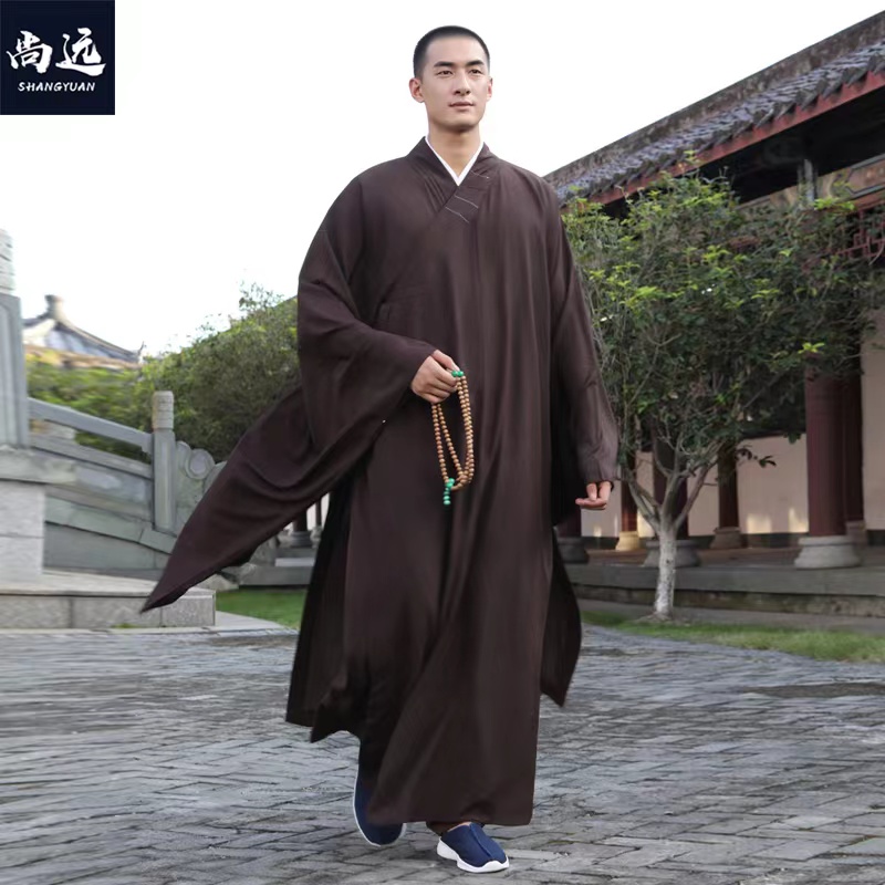 麻纱海青缦衣僧服居士服不透禅修服标准袖口法衣抗菌透气四季款