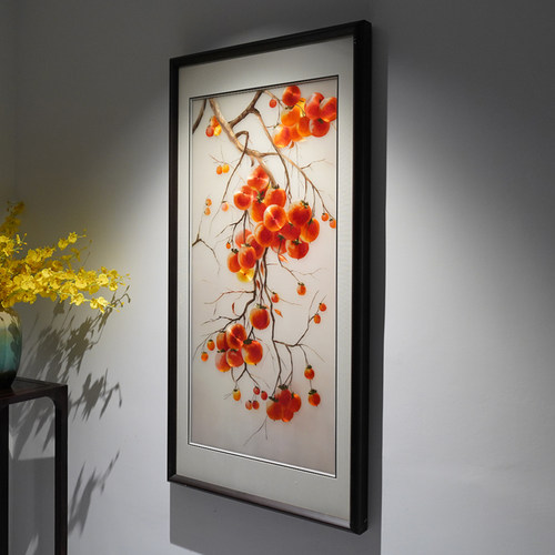 实木外框手工刺绣送货上门包安装