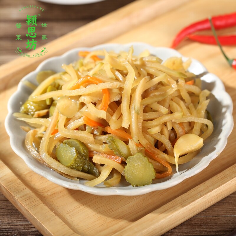 颍思坊什锦菜500g榨菜下饭菜开袋即食咸菜爽口菜心清渍脆大头菜