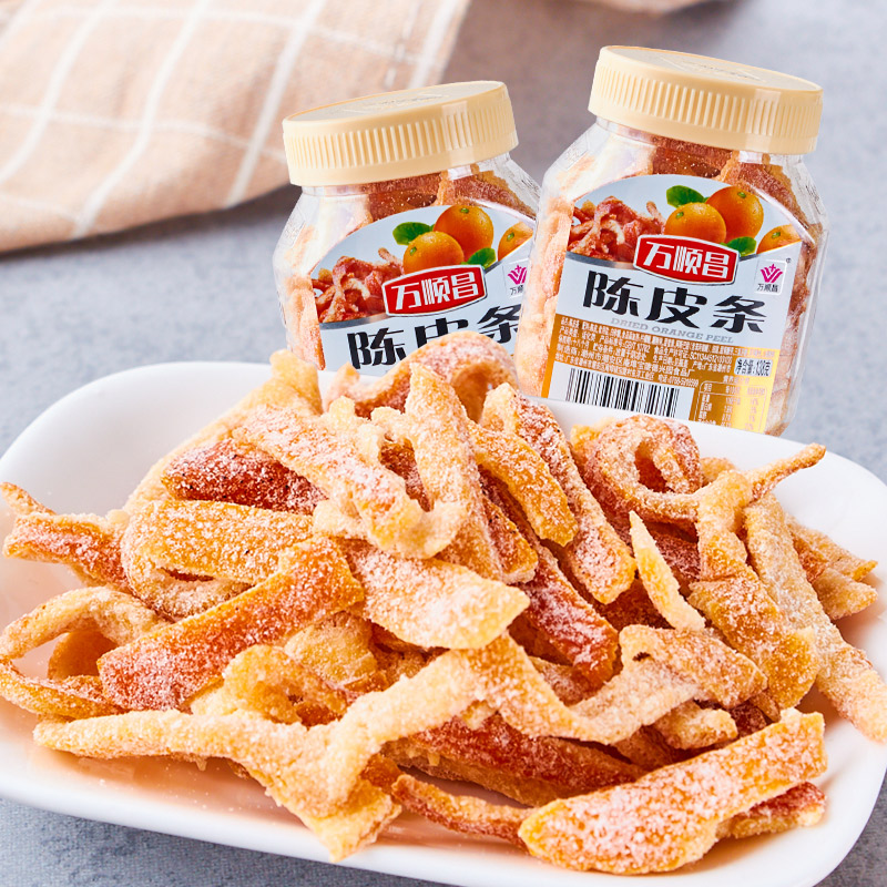 万顺昌广东特产蜜饯果干雪花陈皮图片