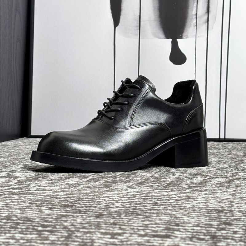 6cm高跟男鞋头层牛皮高端品质潮男鞋子透气防臭增高鞋男正装皮鞋