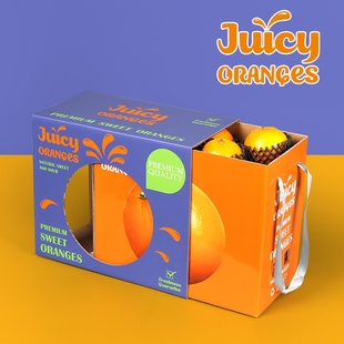 高档橙子礼盒包装盒爱媛果冻橙赣南脐橙8-10斤装水果礼品盒空盒子