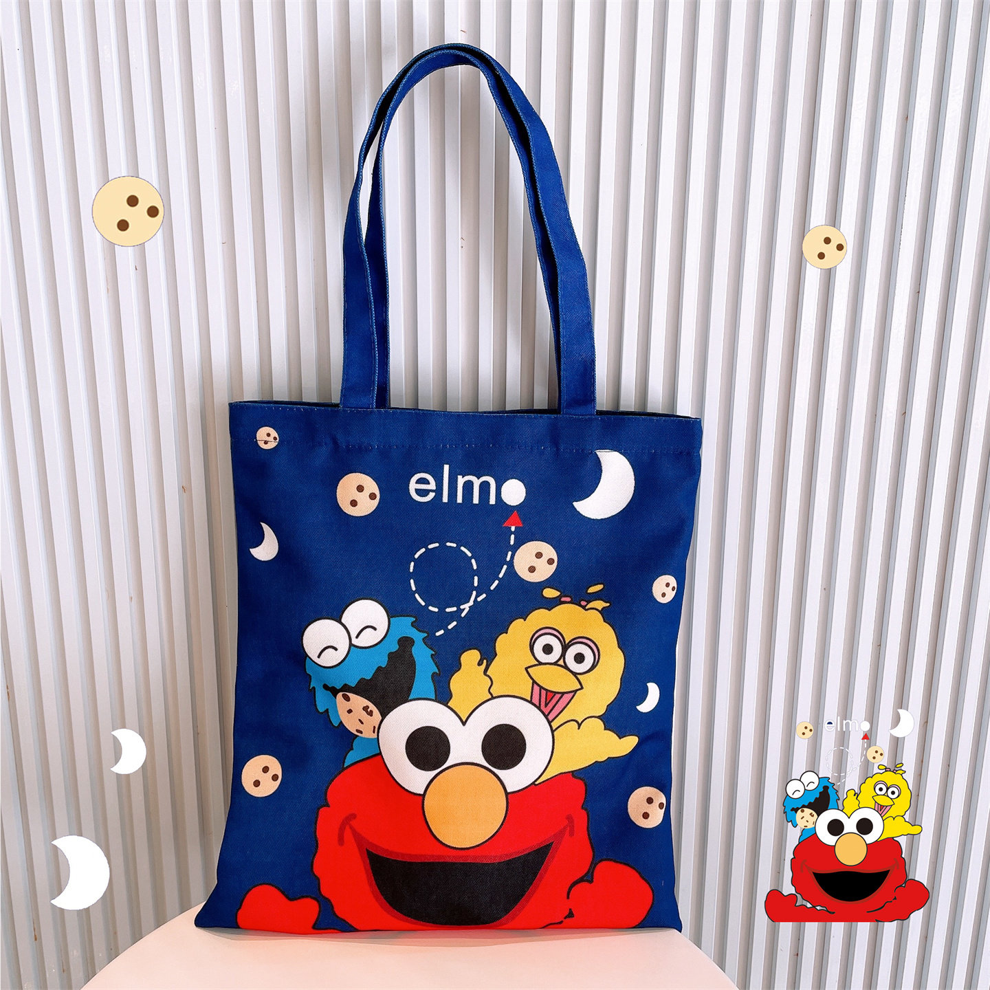 创意大容量学生帆布袋少女卡通可爱手提袋ins单肩百搭时尚帆布袋i