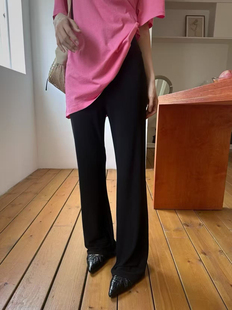 拖地裤 摩登mdeng高腰修身 2025新款 女夏季 F186A 弹力气质微喇休闲裤