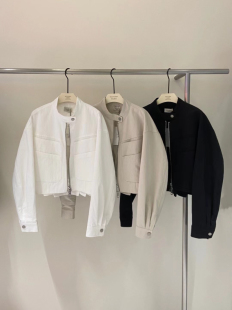 新款 外套女2025春季 宽松夹克上衣 dan韩系立领百搭休闲短款 mocha