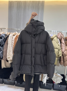 摩登mdeng韩版连帽90白鸭绒羽绒服女冬季加厚保暖面包服外套73836