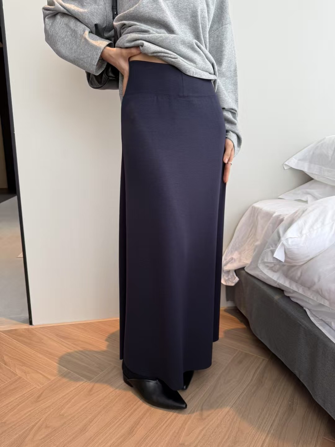 摩登mdeng韩系高腰收腹百搭显瘦半身裙女2025秋季新款中长裙S8105