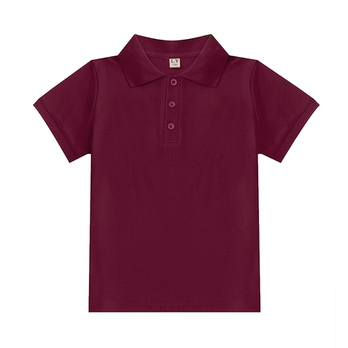小学生校服夏装枣红色POLO衫体恤夏季儿童短袖T恤幼儿园园服夏装