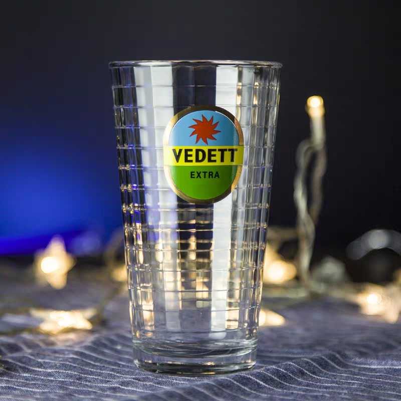 比利时进口白熊啤酒杯 Vedett 原装开瓶器 330ML平底杯 颜色随机