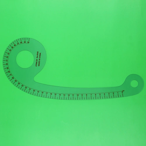 Версия одежды масштабных масштабов 6040 Общедоступная адаптива Правитель Маунтин 6 -Шарктер Прозрачный изогнутый 40 см сортированной линейки