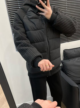 冬季加厚棉衣男士保暖外套棉袄青年网红同款潮牌连帽拼接棉服上衣