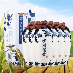 苏州特产  13.8度沙洲优黄君之风10年陈酿花雕黄酒 整箱700ml*6瓶