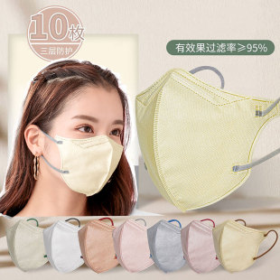 网红日系蝶形莫兰迪色3D立体口罩女高颜值时尚显瘦显脸小口鼻面罩