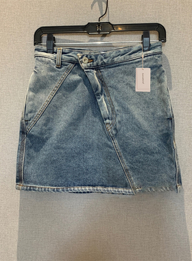【特价7312】不对称复古迷你牛仔短裙女小众高腰百搭a字半身裙潮