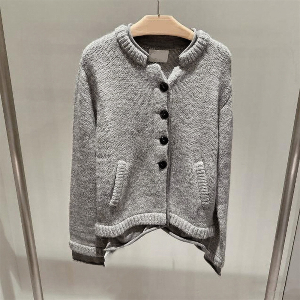 【现货】2025秋冬款小众灰色假两件长袖针织开衫单排扣毛衣外套女,女装/女士精品,毛针织衫,淘宝优惠券,粉丝福利购,淘宝优惠卷