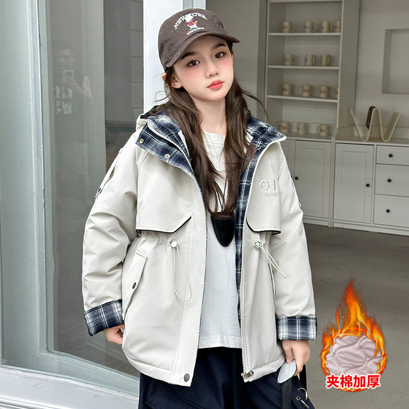 女童加棉加厚风衣外套2026秋冬新款儿童连帽休闲保暖派克服棉衣潮,童装/婴儿装/亲子装,普通外套,淘宝优惠券,粉丝福利购,淘宝优惠卷