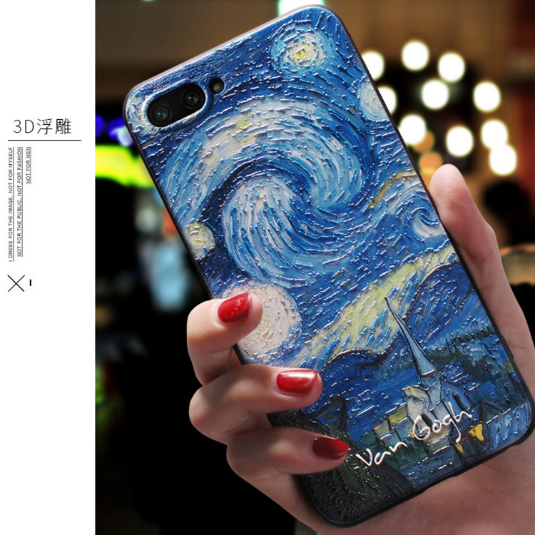梵高油画16 16plus适用于苹果15手机壳14p硅胶iPhoneX/xsmax星空壳12/13pro