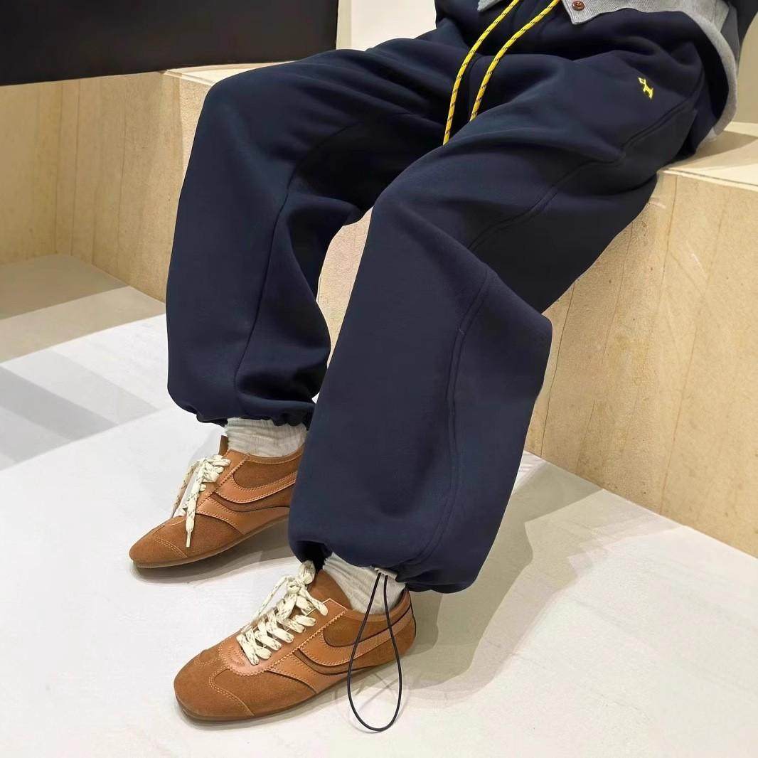 藏青色运动裤女小个子2024新款冬季加绒束脚两穿阔腿卫裤直筒长裤,女装/女士精品,卫裤,淘宝优惠券,粉丝福利购,淘宝优惠卷