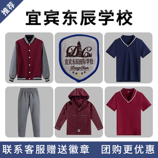 宜宾东辰学校校服校徽春夏秋冬款棒球服POLO衫长裤短裤套装同款